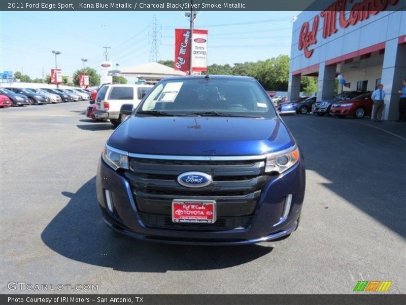 Kona Blue Metallic / Charcoal Black/Silver Smoke Metallic 2011 Ford Edge Sport