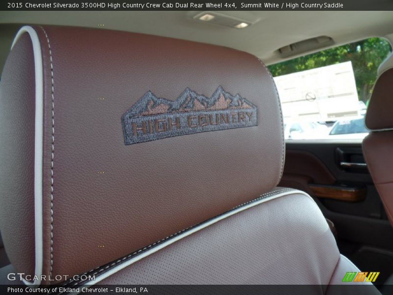 Summit White / High Country Saddle 2015 Chevrolet Silverado 3500HD High Country Crew Cab Dual Rear Wheel 4x4