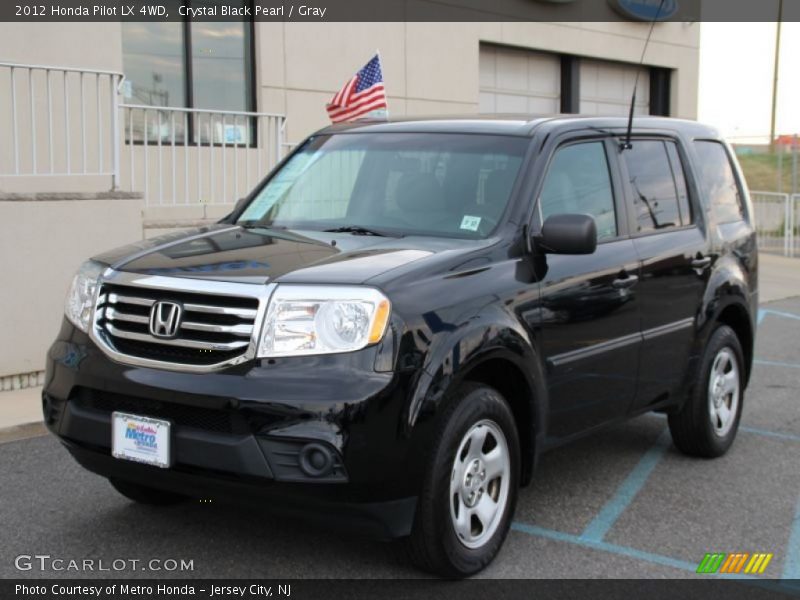 Crystal Black Pearl / Gray 2012 Honda Pilot LX 4WD
