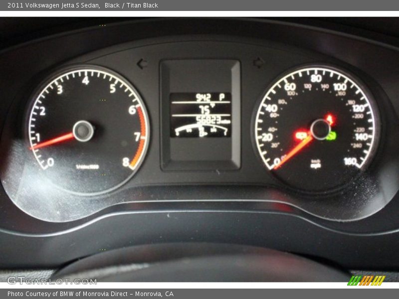Black / Titan Black 2011 Volkswagen Jetta S Sedan