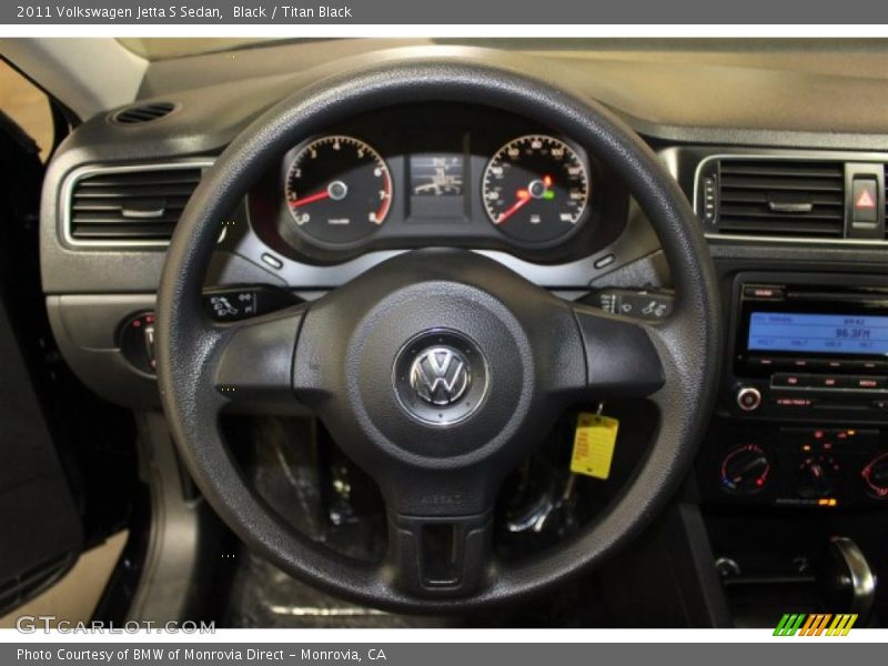Black / Titan Black 2011 Volkswagen Jetta S Sedan