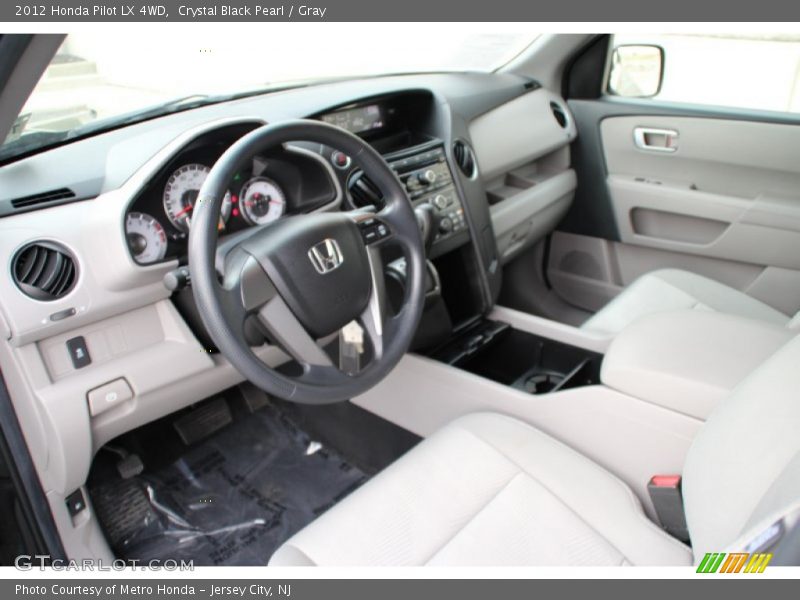 Crystal Black Pearl / Gray 2012 Honda Pilot LX 4WD