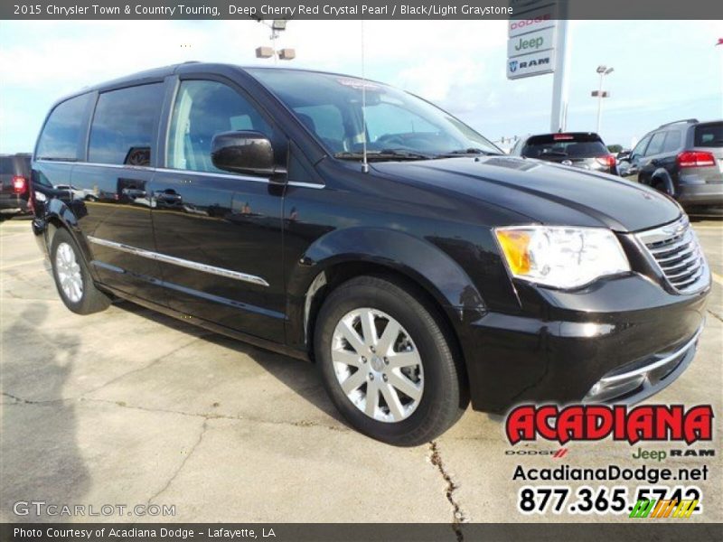 Deep Cherry Red Crystal Pearl / Black/Light Graystone 2015 Chrysler Town & Country Touring