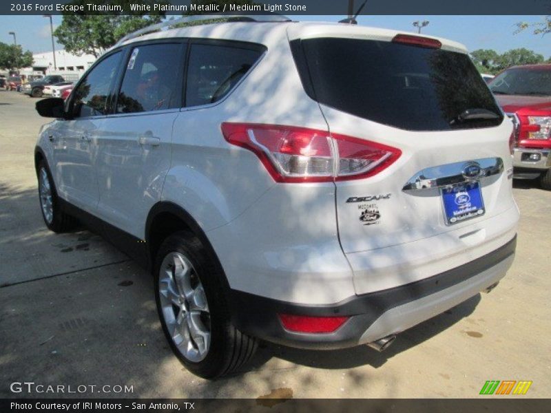 White Platinum Metallic / Medium Light Stone 2016 Ford Escape Titanium