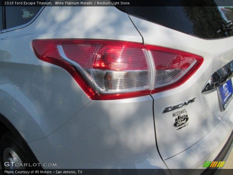 White Platinum Metallic / Medium Light Stone 2016 Ford Escape Titanium