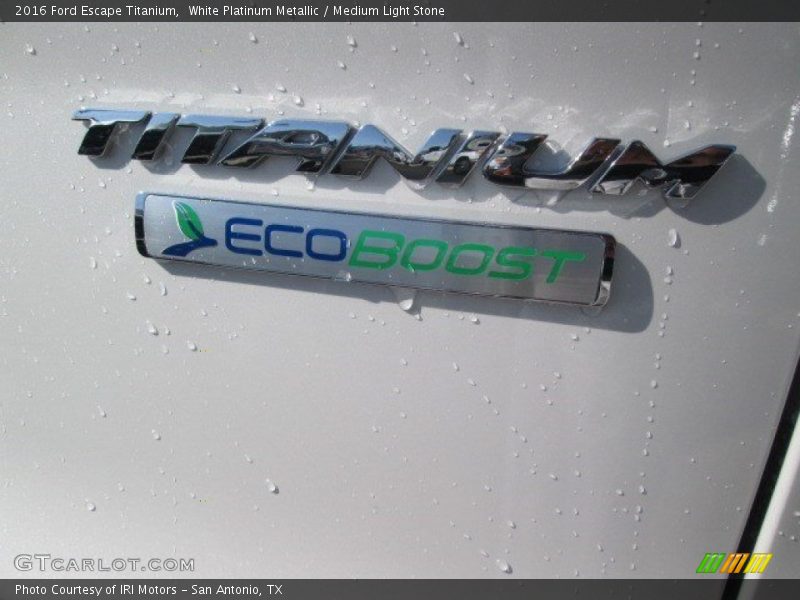 White Platinum Metallic / Medium Light Stone 2016 Ford Escape Titanium