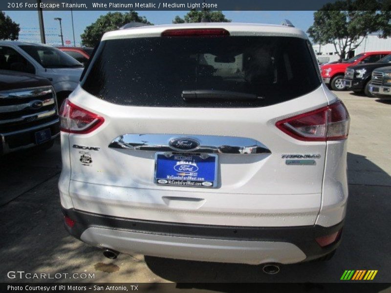 White Platinum Metallic / Medium Light Stone 2016 Ford Escape Titanium