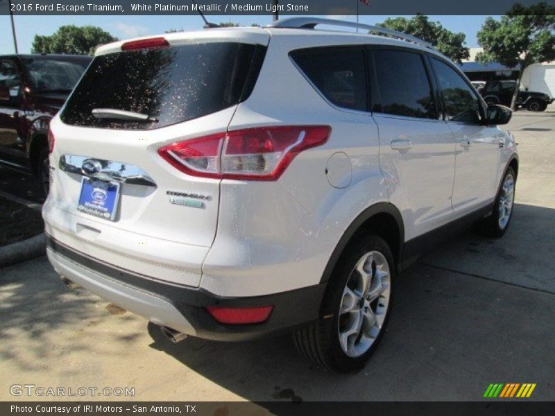 White Platinum Metallic / Medium Light Stone 2016 Ford Escape Titanium