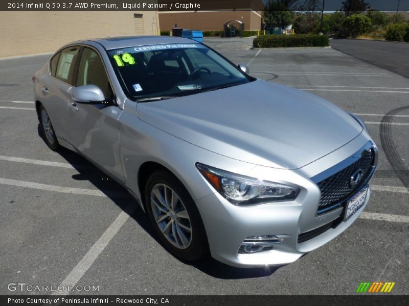 Liquid Platinum / Graphite 2014 Infiniti Q 50 3.7 AWD Premium