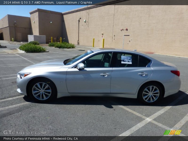 Liquid Platinum / Graphite 2014 Infiniti Q 50 3.7 AWD Premium