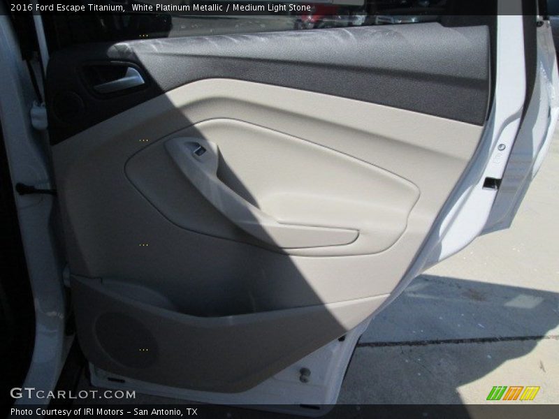 White Platinum Metallic / Medium Light Stone 2016 Ford Escape Titanium