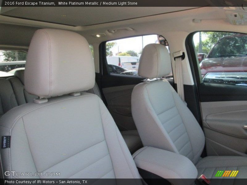 White Platinum Metallic / Medium Light Stone 2016 Ford Escape Titanium
