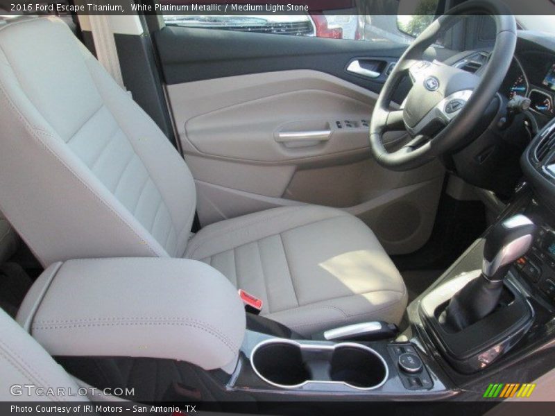 White Platinum Metallic / Medium Light Stone 2016 Ford Escape Titanium