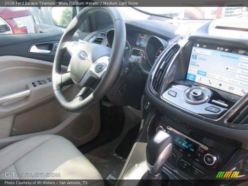 White Platinum Metallic / Medium Light Stone 2016 Ford Escape Titanium
