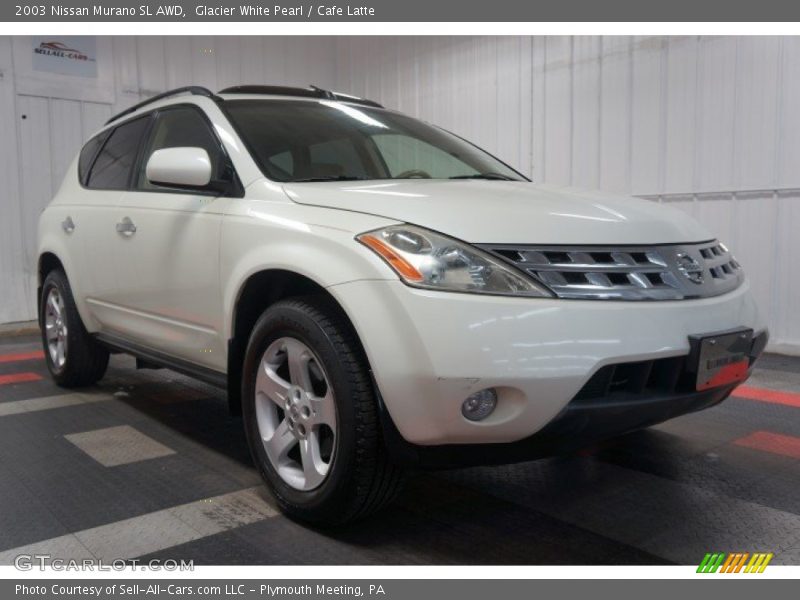 Glacier White Pearl / Cafe Latte 2003 Nissan Murano SL AWD