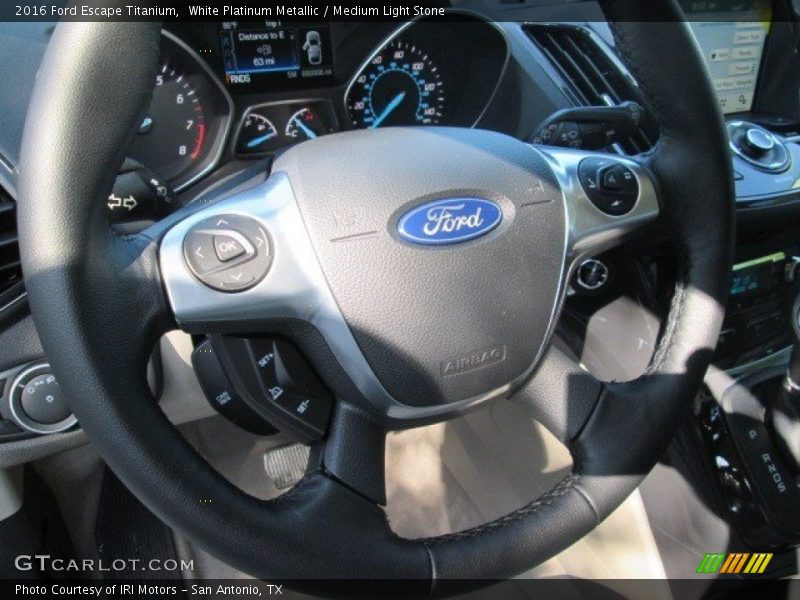 White Platinum Metallic / Medium Light Stone 2016 Ford Escape Titanium