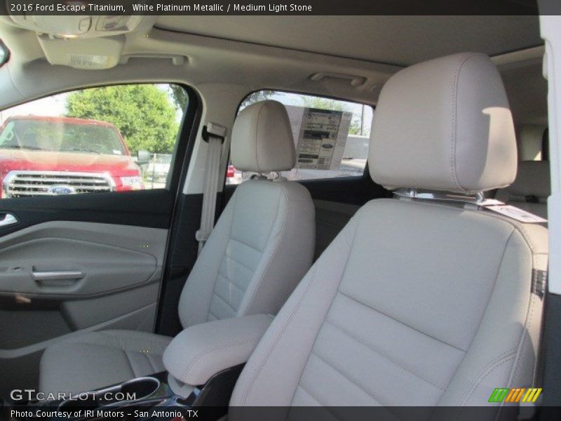 White Platinum Metallic / Medium Light Stone 2016 Ford Escape Titanium