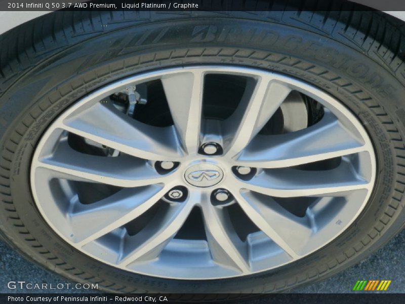 Liquid Platinum / Graphite 2014 Infiniti Q 50 3.7 AWD Premium