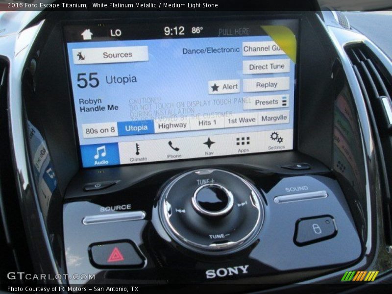 Controls of 2016 Escape Titanium