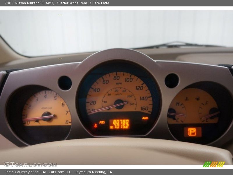 Glacier White Pearl / Cafe Latte 2003 Nissan Murano SL AWD