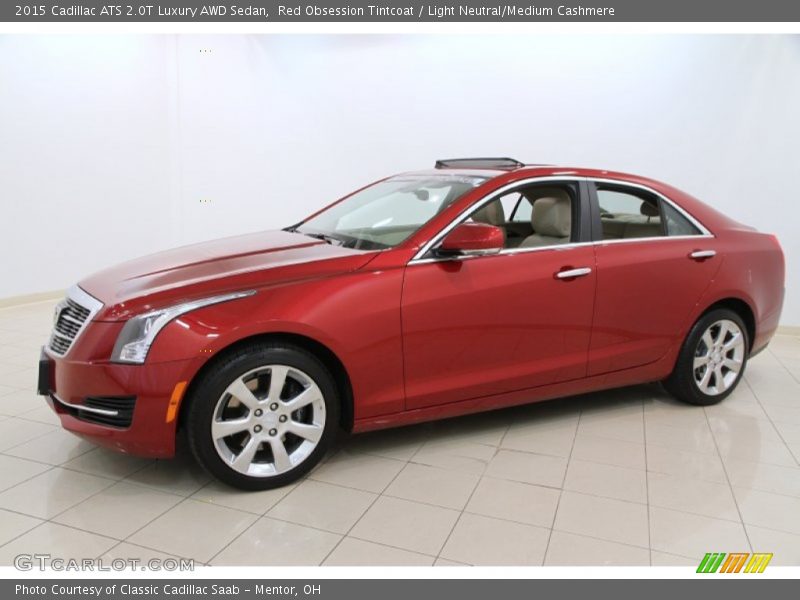 Red Obsession Tintcoat / Light Neutral/Medium Cashmere 2015 Cadillac ATS 2.0T Luxury AWD Sedan