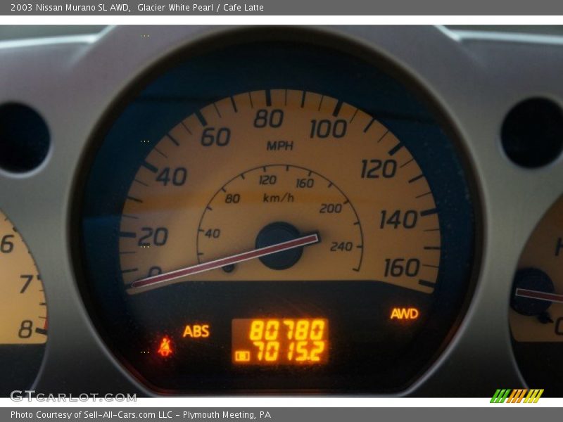 Glacier White Pearl / Cafe Latte 2003 Nissan Murano SL AWD