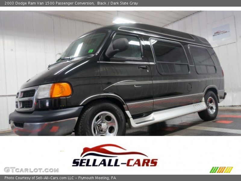 Black / Dark Slate Gray 2003 Dodge Ram Van 1500 Passenger Conversion