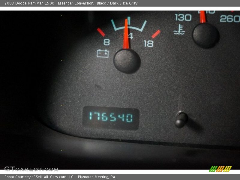 Black / Dark Slate Gray 2003 Dodge Ram Van 1500 Passenger Conversion