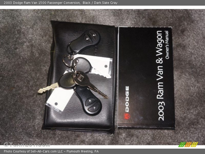 Black / Dark Slate Gray 2003 Dodge Ram Van 1500 Passenger Conversion