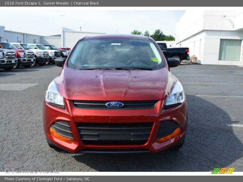 Sunset Metallic / Charcoal Black 2016 Ford Escape S