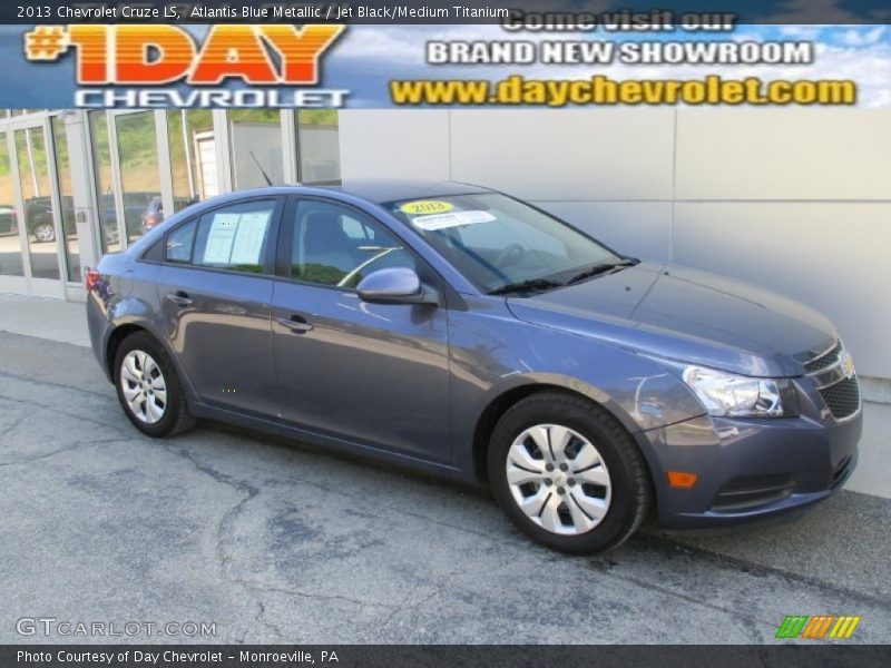 Atlantis Blue Metallic / Jet Black/Medium Titanium 2013 Chevrolet Cruze LS