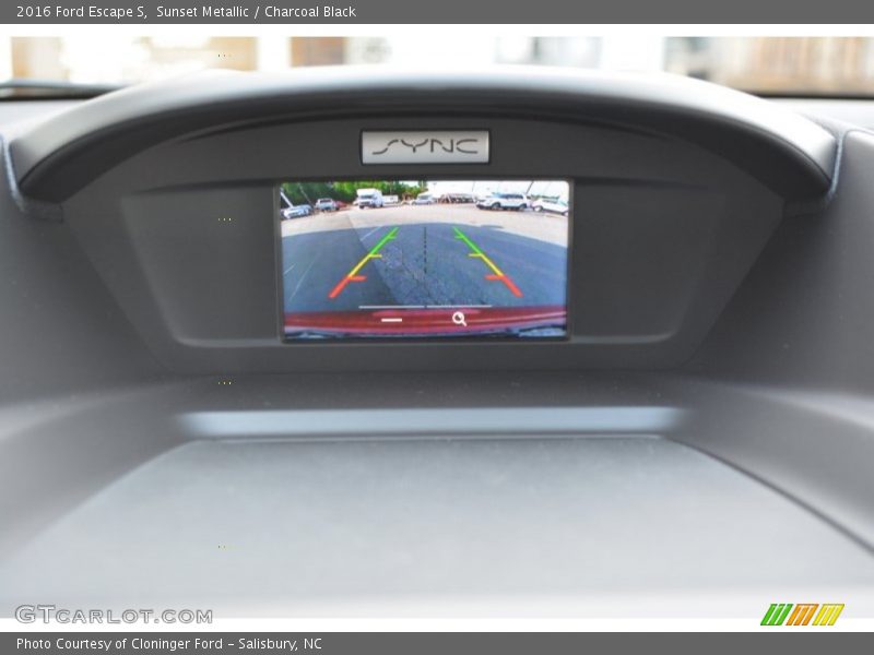Sunset Metallic / Charcoal Black 2016 Ford Escape S