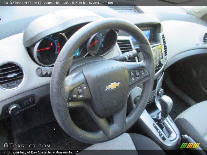 Atlantis Blue Metallic / Jet Black/Medium Titanium 2013 Chevrolet Cruze LS