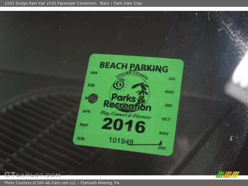 Black / Dark Slate Gray 2003 Dodge Ram Van 1500 Passenger Conversion