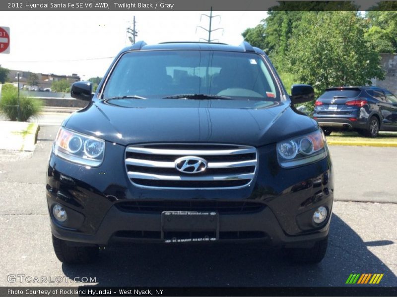 Twilight Black / Gray 2012 Hyundai Santa Fe SE V6 AWD