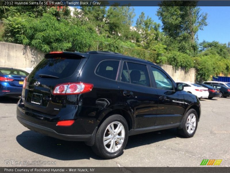 Twilight Black / Gray 2012 Hyundai Santa Fe SE V6 AWD