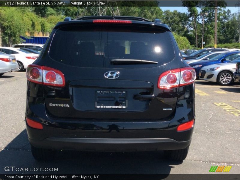 Twilight Black / Gray 2012 Hyundai Santa Fe SE V6 AWD