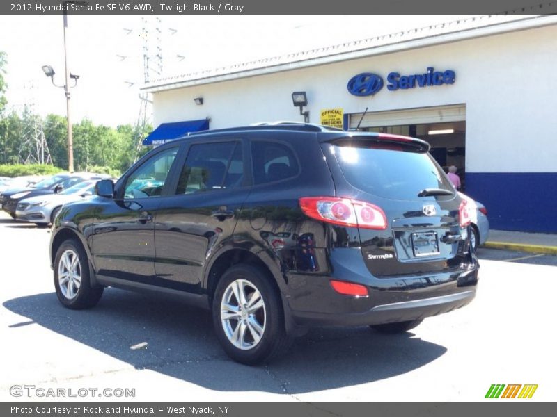 Twilight Black / Gray 2012 Hyundai Santa Fe SE V6 AWD