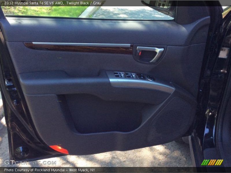 Twilight Black / Gray 2012 Hyundai Santa Fe SE V6 AWD