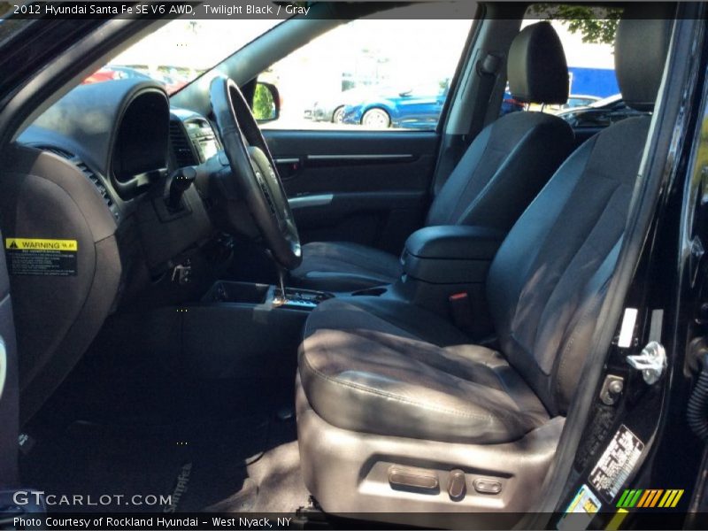 Twilight Black / Gray 2012 Hyundai Santa Fe SE V6 AWD
