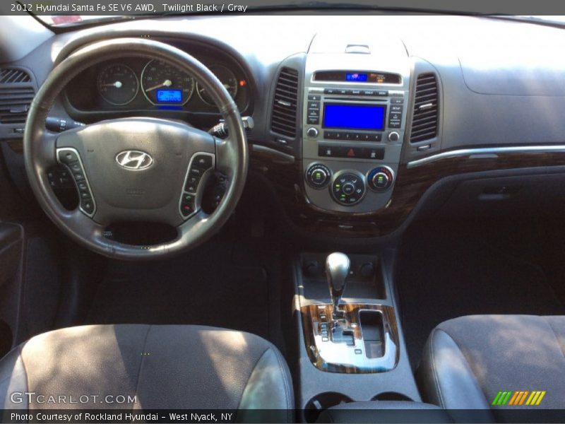 Twilight Black / Gray 2012 Hyundai Santa Fe SE V6 AWD