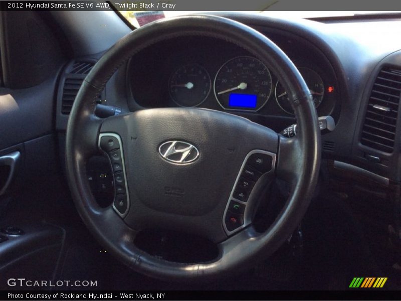 Twilight Black / Gray 2012 Hyundai Santa Fe SE V6 AWD