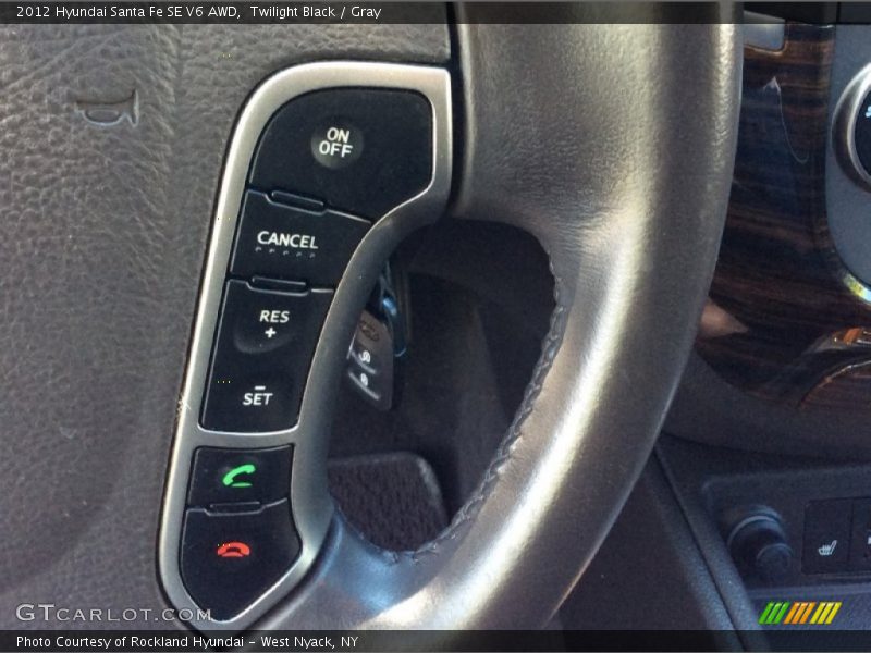 Twilight Black / Gray 2012 Hyundai Santa Fe SE V6 AWD