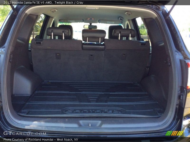 Twilight Black / Gray 2012 Hyundai Santa Fe SE V6 AWD