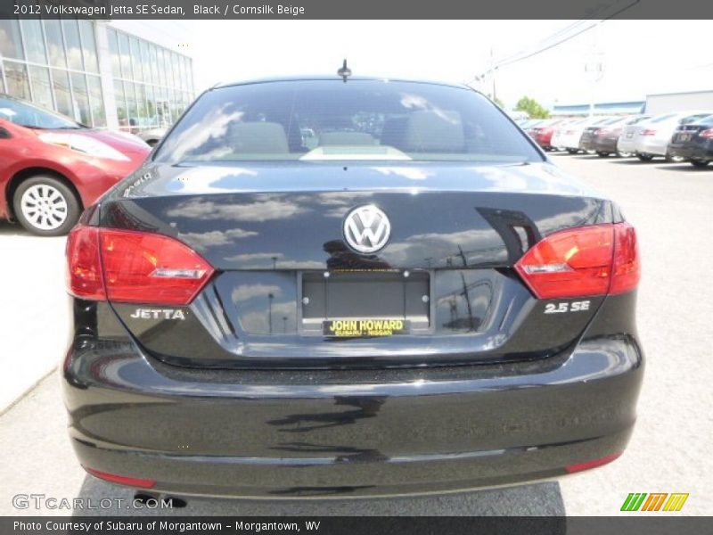 Black / Cornsilk Beige 2012 Volkswagen Jetta SE Sedan