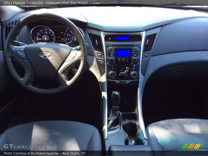 Iridescent Silver Blue Metallic / Gray 2011 Hyundai Sonata GLS