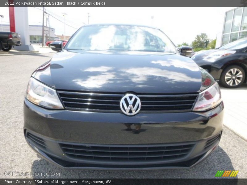 Black / Cornsilk Beige 2012 Volkswagen Jetta SE Sedan
