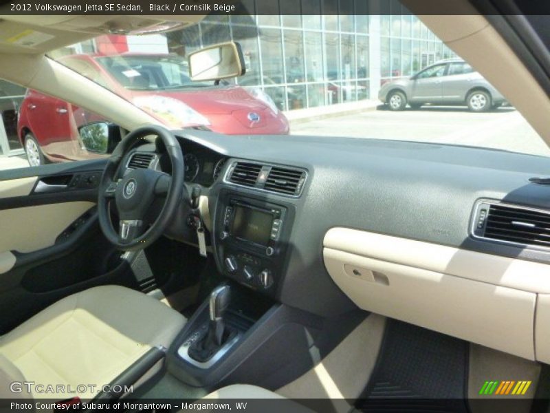 Black / Cornsilk Beige 2012 Volkswagen Jetta SE Sedan