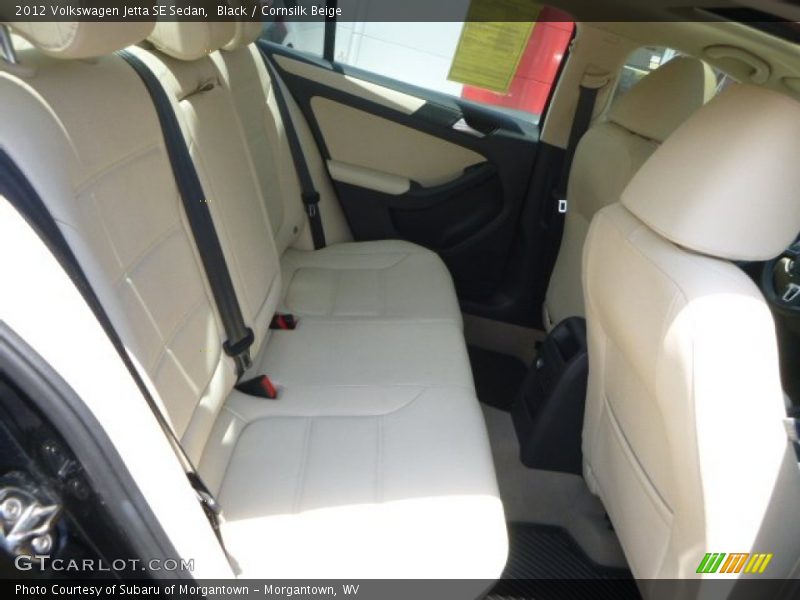 Black / Cornsilk Beige 2012 Volkswagen Jetta SE Sedan