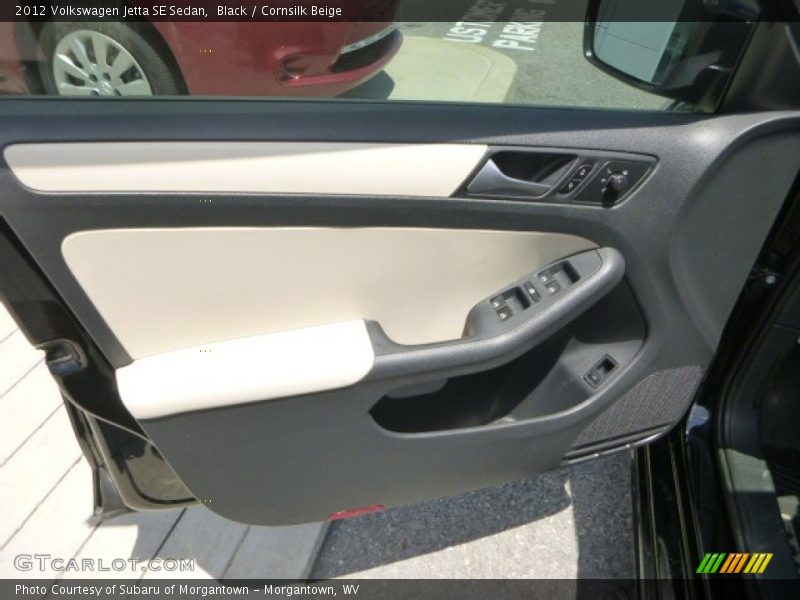 Black / Cornsilk Beige 2012 Volkswagen Jetta SE Sedan